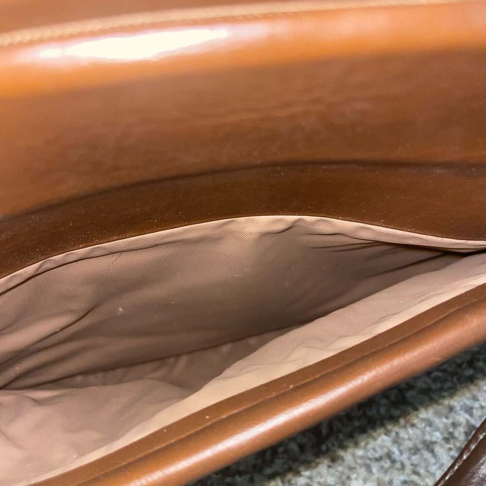 Vintage Brown Faux Leather Multi-Compartment Organizer Crossbody Bag - Picture 4 of 7